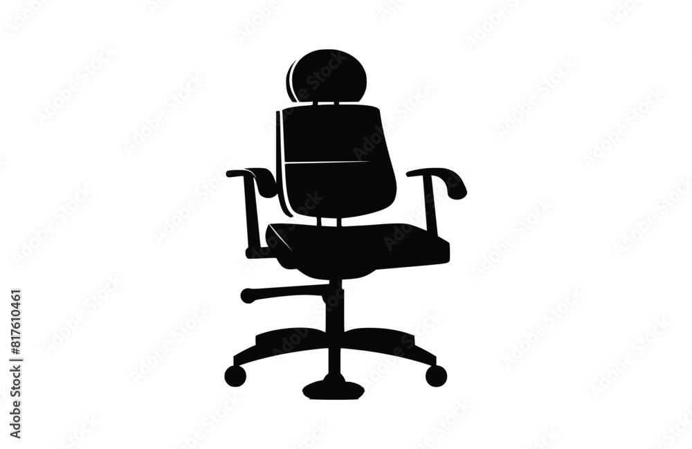 Flat Office chair icon symbol vector Illustration. Flat Office chair icon symbol vector Illustration.