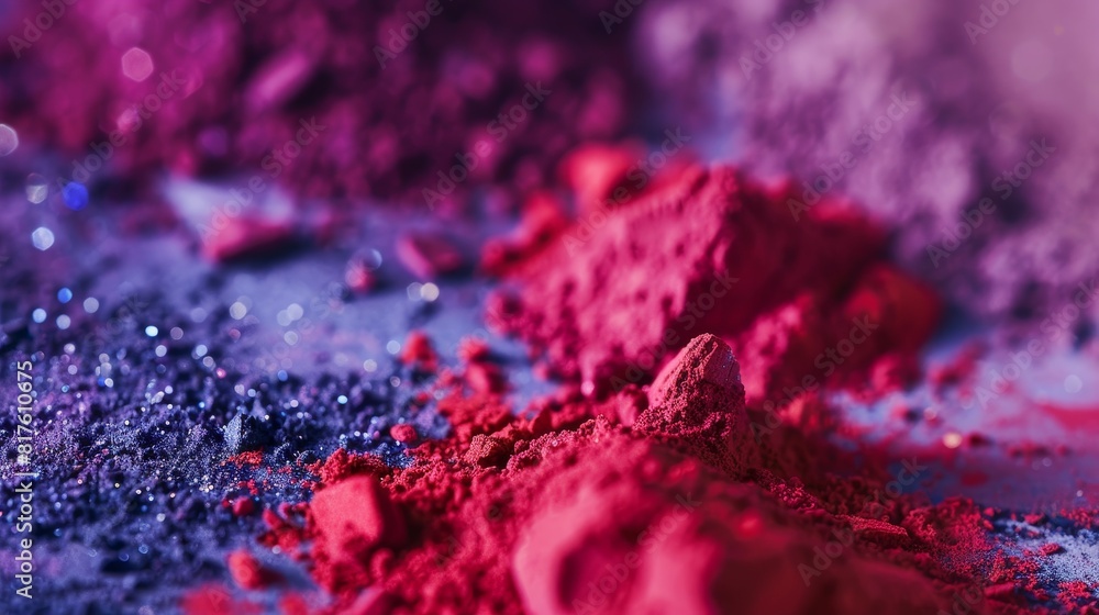 A symphony in powders, from passionate red to tranquil purple A symphony in powders, from passionate red to tranquil purple