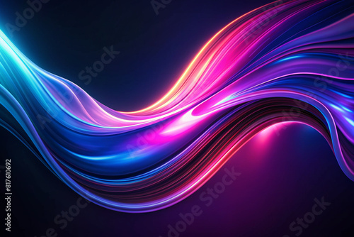  vibrant and abstract background with flowing, smooth, and curvy lines in shades of pink, purple, and blue. The design should produce a dynamic and fluid visual effect,