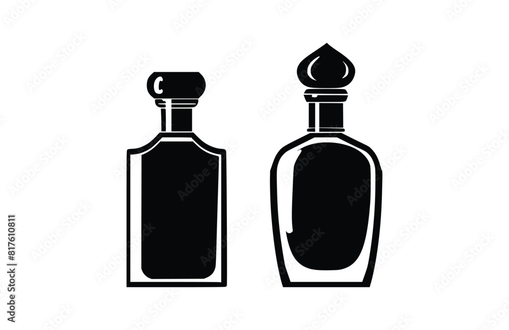 Flat perfume bottles icon symbol vector Illustration. Flat perfume bottles icon symbol vector Illustration.