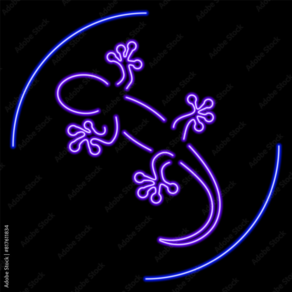 lizard neon sign, modern glowing banner design, colorful modern design trend on black background. Vector illustration. lizard neon sign, modern glowing banner design, colorful modern design trend on black background. Vector illustration.
