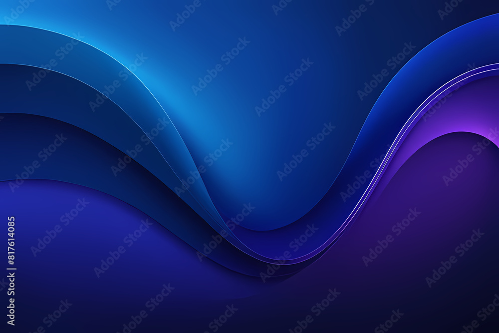 Obraz premium Blue background with elegant lines and waves.