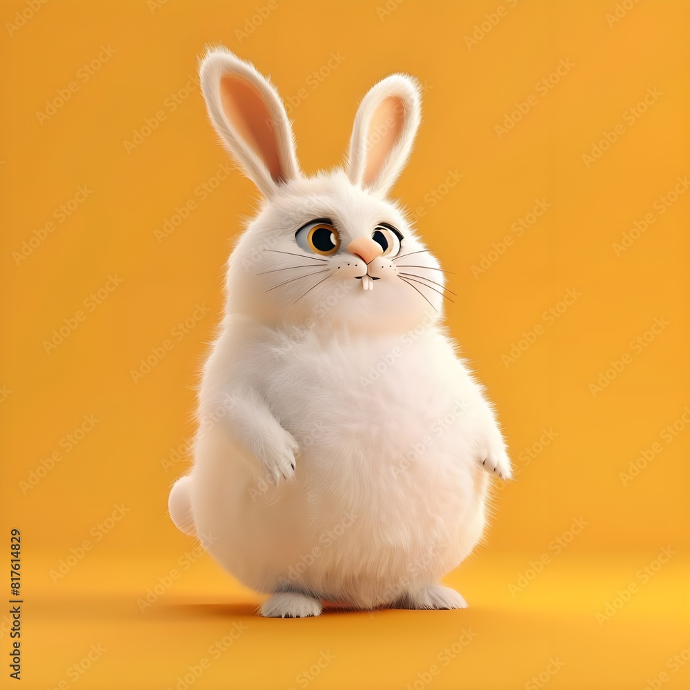 Fototapeta premium Chubby cute fluffy animal