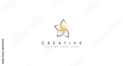 Beauty Flower Logo design for spa  massage logo design vector illustration.