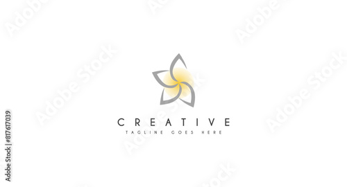 Beauty Flower Logo design for spa, massage logo design vector illustration.