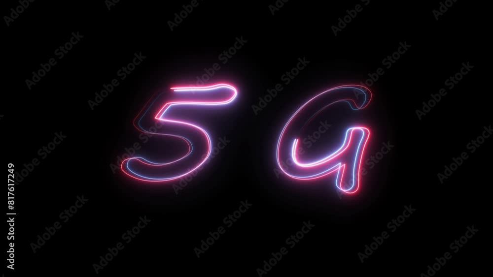 Abstract neon super fast network sign icon animation on black background. Abstract neon super fast network sign icon animation on black background.