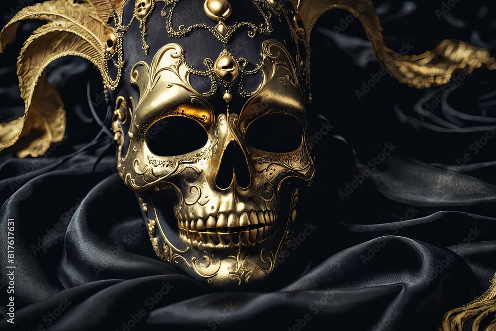 skull in a mask created with generative AI software. skull in a mask created with generative AI software.