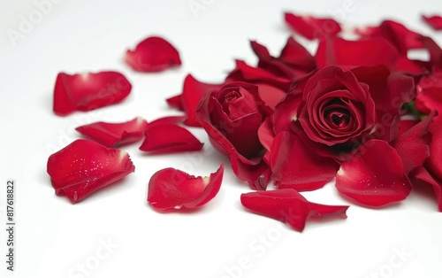 Red Rose Petals and Bloom