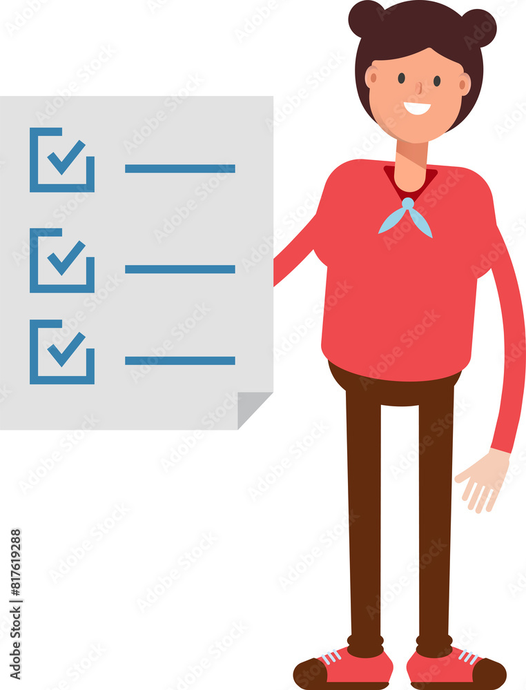 Cute Girl Character and Check List Document
Cute Girl Character and Check List Document