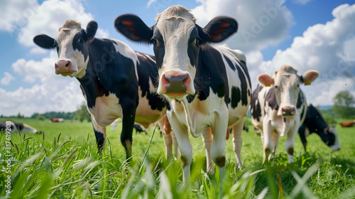 cows in a field looking into camera
