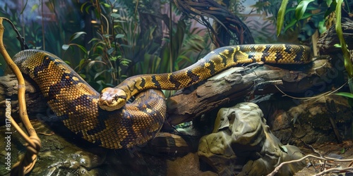 Python Resting on Branch in Zoo