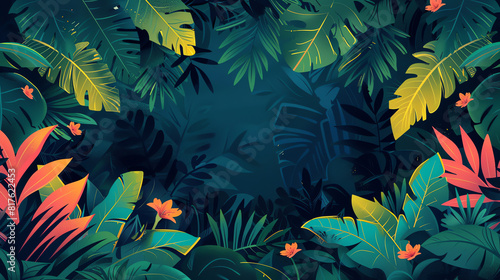 Wallpaper Mural Forest Background in Cartoon Style Torontodigital.ca