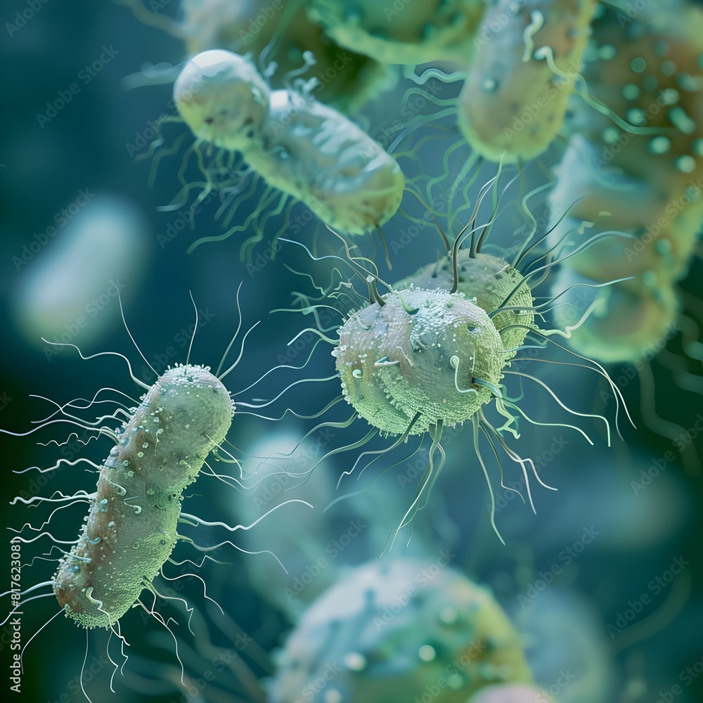 Fototapeta premium Bacteria microscopic 