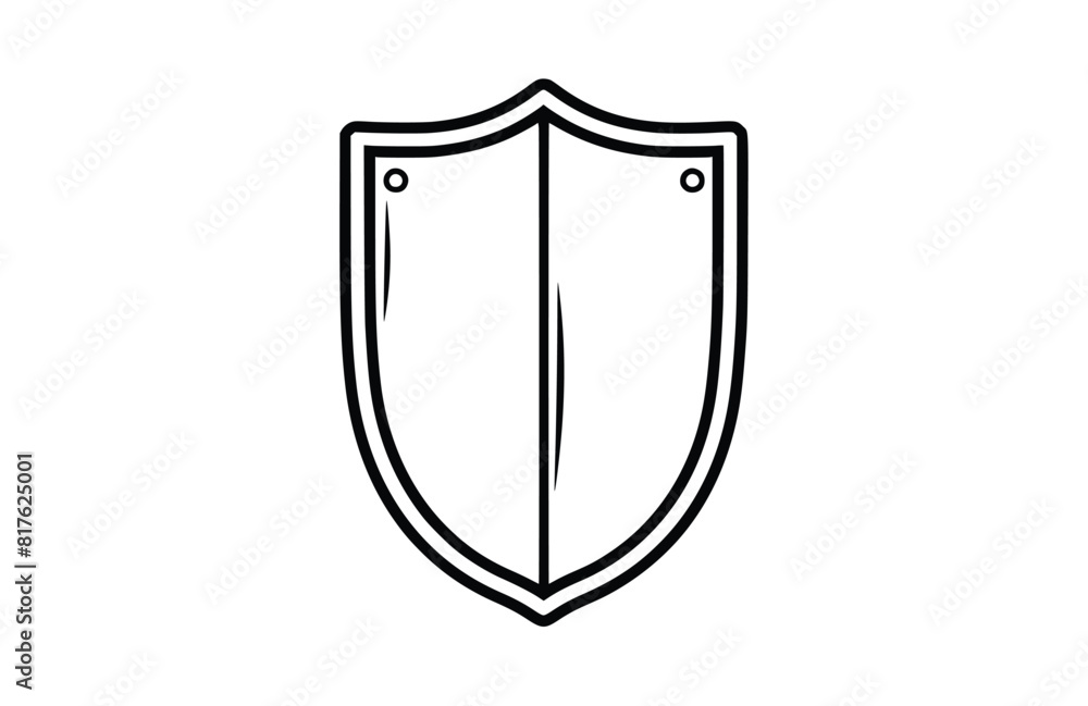 Shield icon flat vector illustration. Shield icon flat vector illustration.