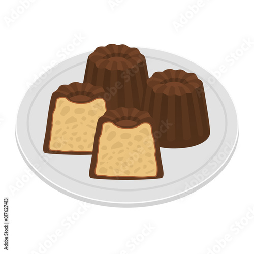 カヌレのイラスト