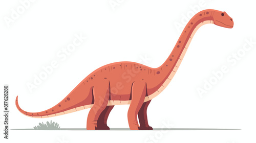 Profile of brachiosaurus dino. Extinct dinosaur of an