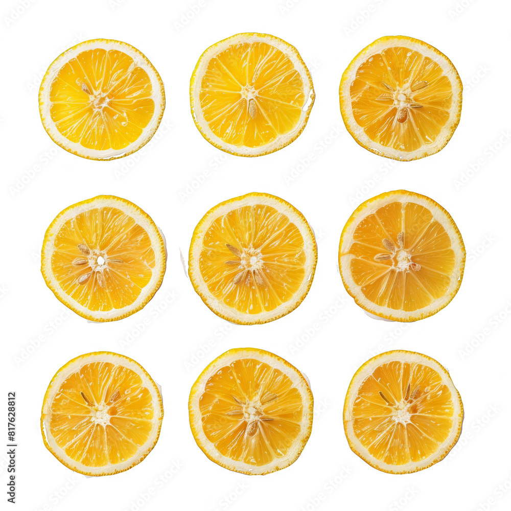 lemon slices isolated on white lemon slices isolated on white