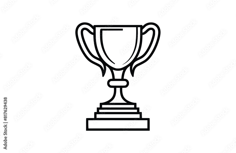 trophy icon flat vector illustration. trophy icon flat vector illustration.