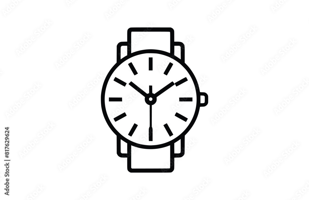 Flat watch icon symbol vector Illustration. Flat watch icon symbol vector Illustration.