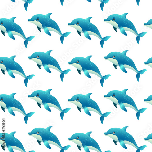 A vector illustration of a dolphin, reflecting the elegant and passionate nature of these sea creatures. Ideal for use in designs related to the sea, ocean, nature and dolphin protection.