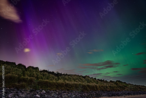 aurora over the beach