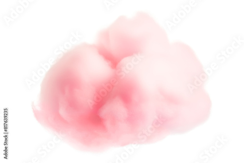 Pink cotton candy isolated on transparent background.
