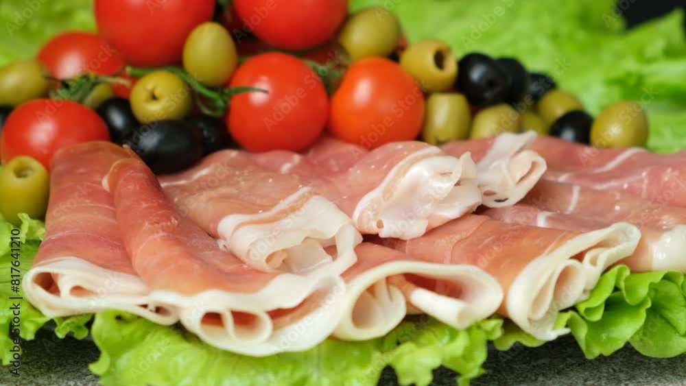 Traditional serrano ham, dry-cured pork jamon Traditional serrano ham, dry-cured pork jamon