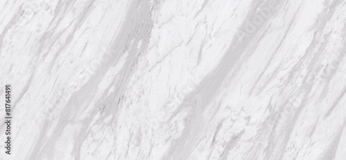 White Carrara Marble Texture Background With Curly Grey Colored Veins, It Can Be Used For Interior-Exterior Home Decoration and Ceramic Decorative Tile Surface