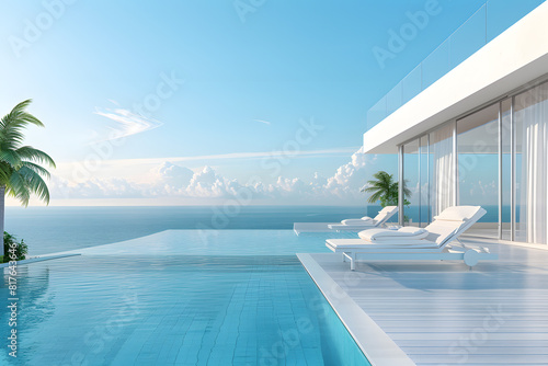 Luxury infinity pool with ocean view © ALEXSTUDIO