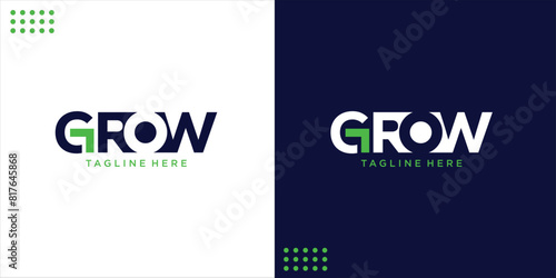 Creative Word Sign Modern Growth Logo Design. Abstract arrow shape logo design in letter G graphic vector illustration, Design Inspiration, Illustration, Vector