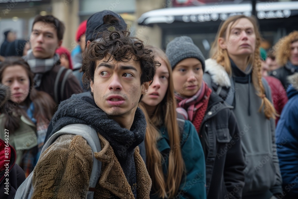 Thousands of people march in the city streets for the annual Milan Women's Fashion Week in Milan. Thousands of people march in the city streets for the annual Milan Women's Fashion Week in Milan.