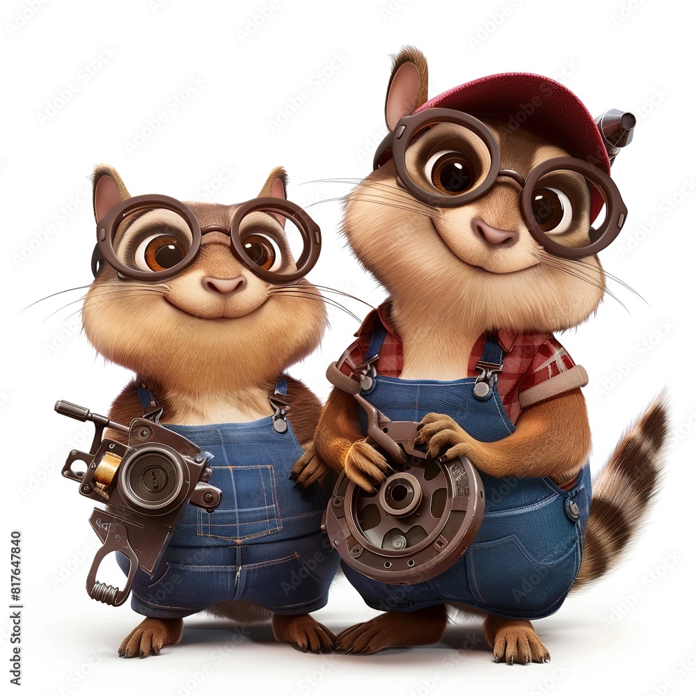 Fototapeta premium Chipmunks Mechanical
