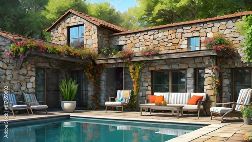House Hotel With Pool Real Estate
