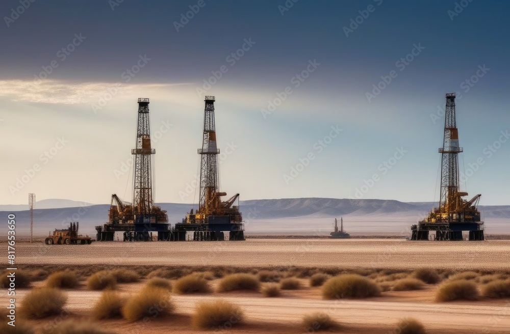 Desert Oil Rig Oil Rigs,Blue Sky,Desert Oil Birth Desert Oil Rig Oil Rigs,Blue Sky,Desert Oil Birth