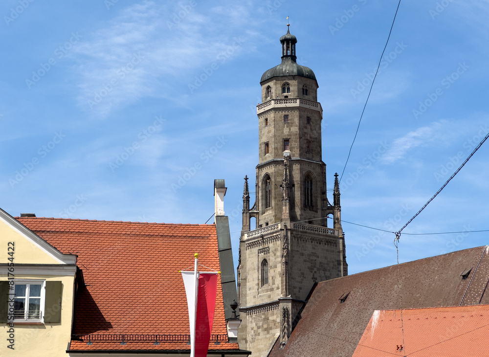 Daniel church tower in nördlingen,bavaria germany
