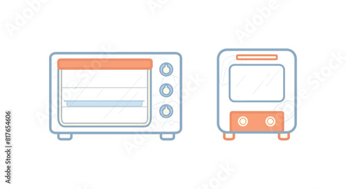 Simple small cute electric microwave oven 