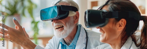 Innovative care technologies: the role of VR technologies in modern care, from telemedicine sessions to educational applications for elderly people with special needs. photo