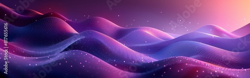 Abstract Geometric Vector Composition with Gradient Purple Background and Blue Shapes. Minimalist, Clean Design for Versatile Digital and Print Applications. High-Resolution, Vibrant Colors, and Excep photo