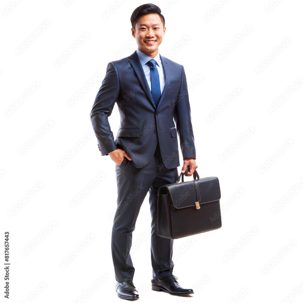 A Malaysian man, business man wearing suits, holding beg, age 30s, smart looking man, full body picture, white background, wearing a formal shoes A Malaysian man, business man wearing suits, holding beg, age 30s, smart looking man, full body picture, white background, wearing a formal shoes