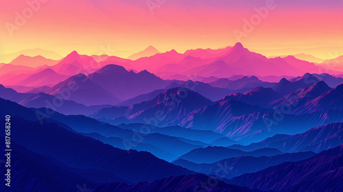 wschód słońca w górach