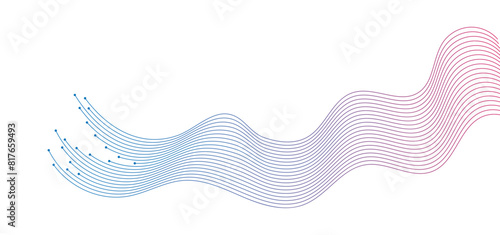 abstract wavy lines background element. Suitable for AI, tech, network, science, digital technology theme	