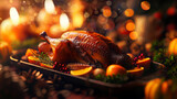 Festive Roast Turkey Dinner with Seasonal Vegetables