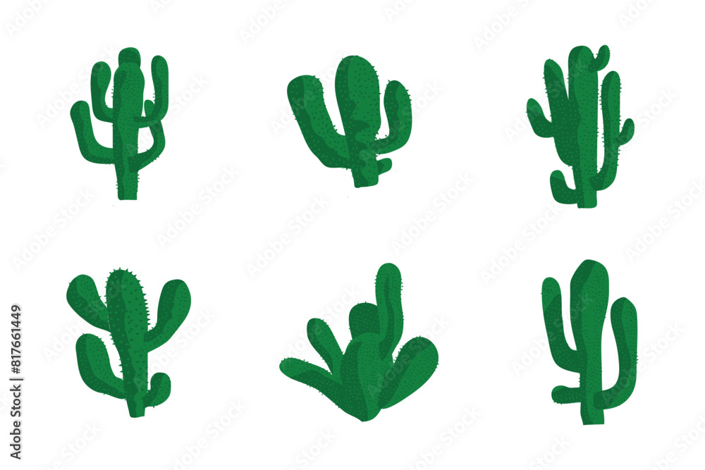 cactus clipart. set of cactus clipart or illustration isolated on a white background. cactus clipart. set of cactus clipart or illustration isolated on a white background.