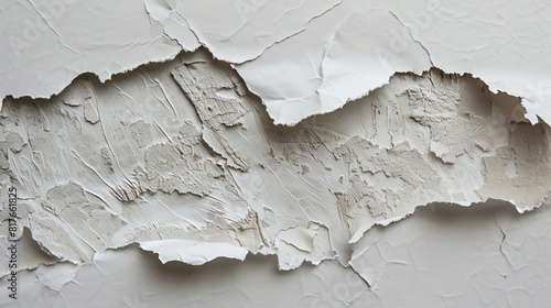 Explore the fibrous texture of torn paper edges