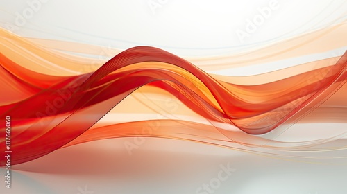 Modern 3D abstract design with flowing, lines and glass-like texture