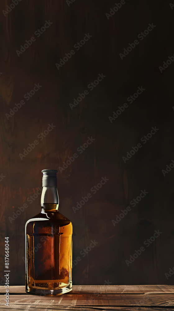 bottle of whiskey on table bottle of whiskey on table