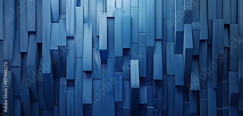 Abstract background, Arranged blue geometric stripes in vertical bands to evoke the rhythmic pattern  photo