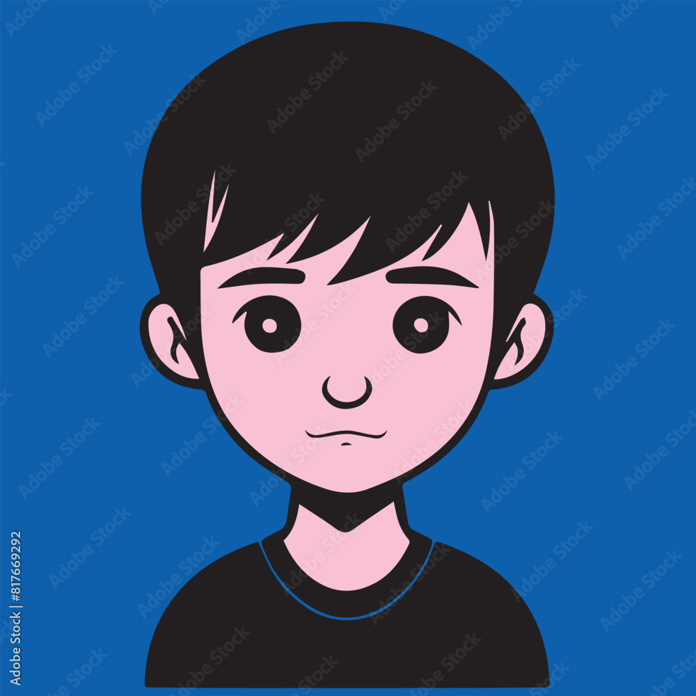 Cute boy face a child with a smile vector file Cute boy face a child with a smile vector file