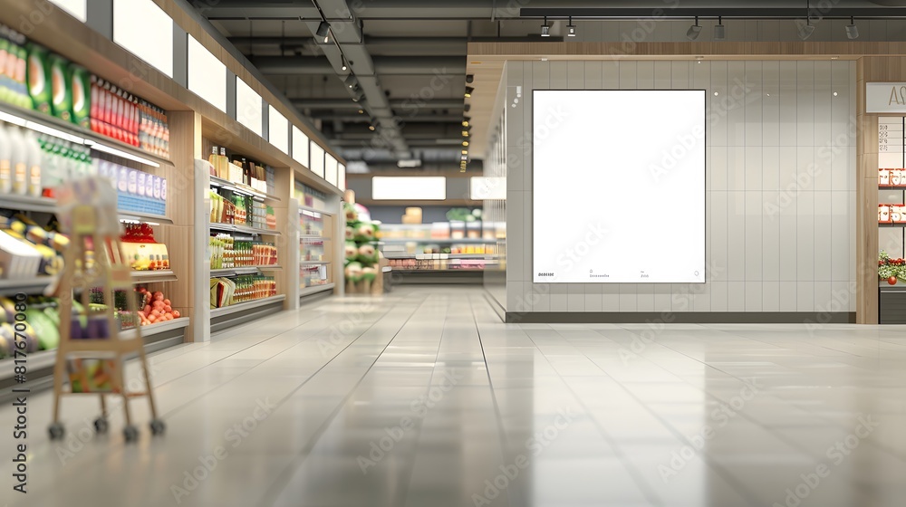 custom made wallpaper toronto digitalBlank advertising mockup for advertisement at the supermarket