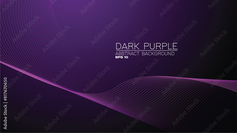 Dark Purple abstract background with curve line Dark Purple abstract background with curve line